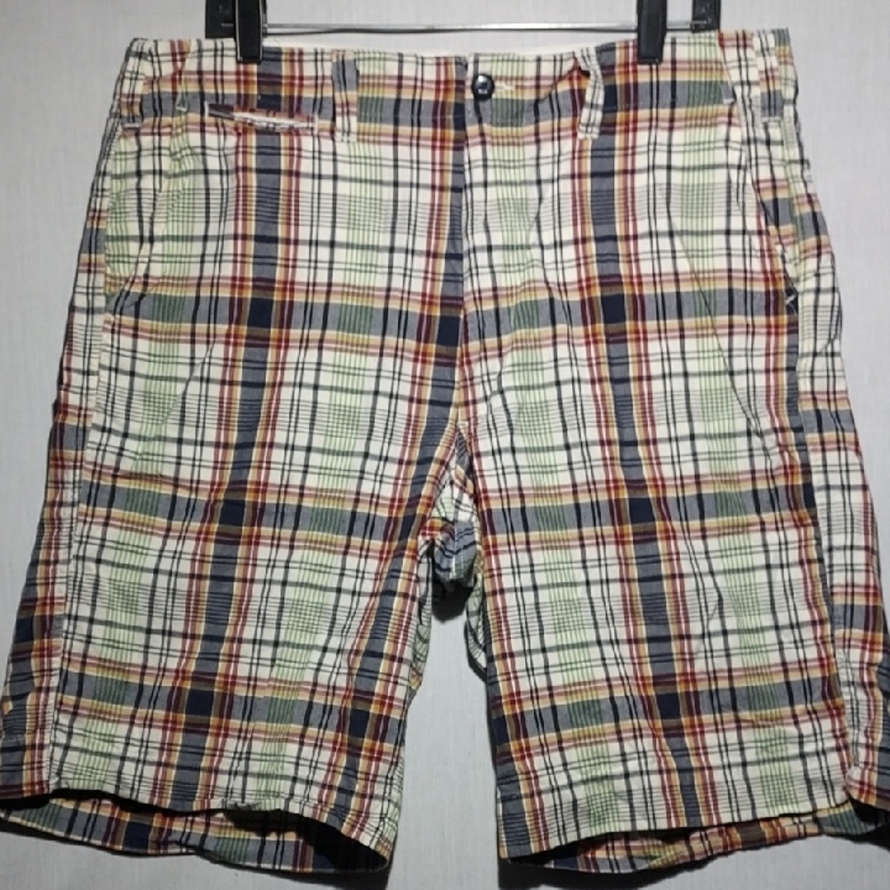 Polo Jeans Company‎ Ralph Lauren 100% Cotton Plaid Mens Board Shorts Size 36